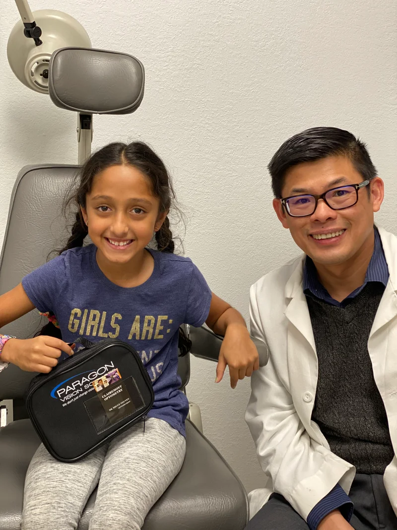 Ortho-K optometry specialist fitting overnight lenses for clear vision without glasses or surgery